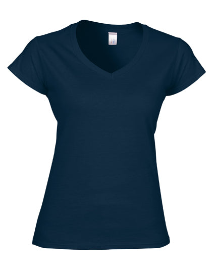 Gildan - Softstyle V-Hals Dames T-Shirt - Navy