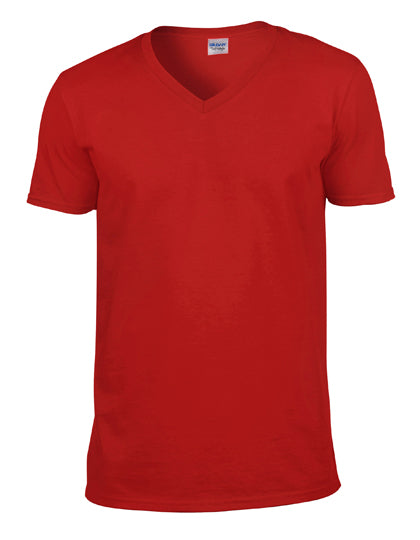 Gildan - Softstyle V-Hals T-Shirt - Red