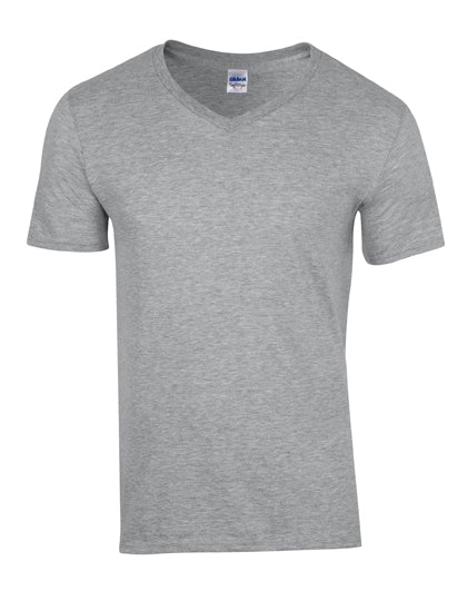 Gildan - Softstyle V-Hals T-Shirt - Sport Grey (Heather)