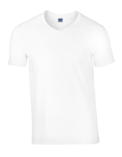 Gildan - Softstyle V-Hals T-Shirt - White