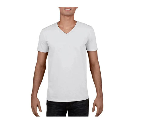 Gildan - Softstyle V-Hals T-Shirt - White