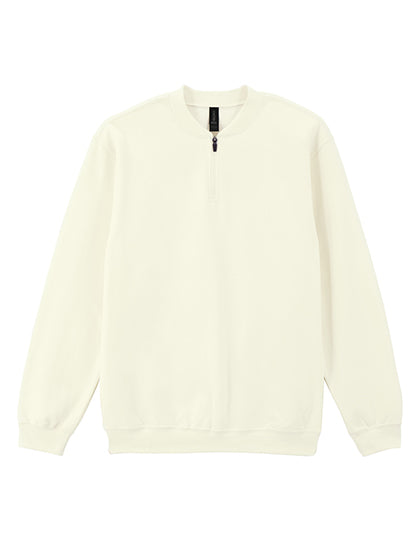 Gildan - Softstyle® Midweight Adult Fleece 1/4 Zip Sweatshirt - Off White