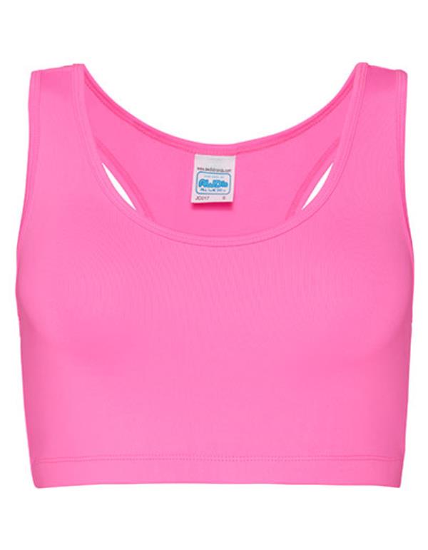 Just Cool - Cool Crop Top Dames Sport-BH - Roze