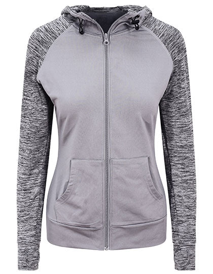 Just Cool - Cool Contrast Dames Zoodie - Grey/Grey Melange