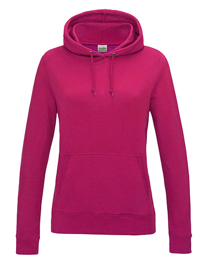 Just Hoods - College Dames Hoodie - Hot Pink