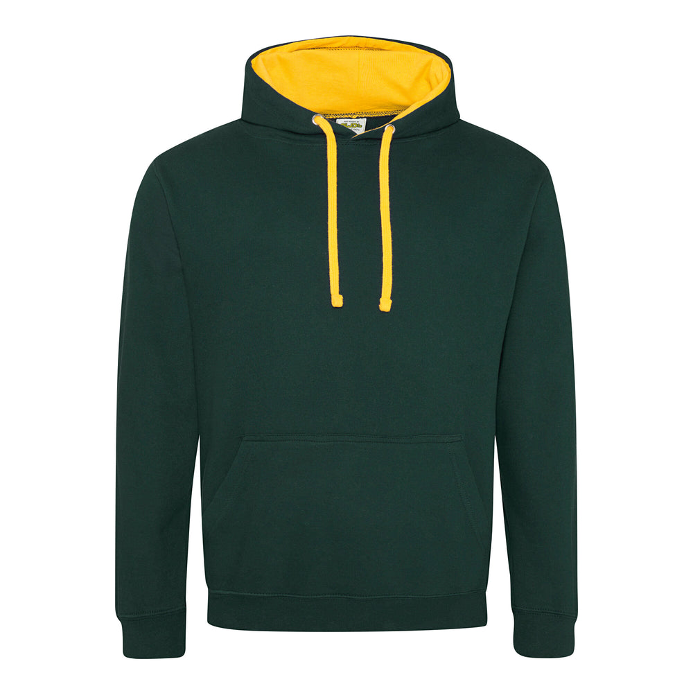 Just Hoods - Varsity Hoodie - Forest Green/Gold