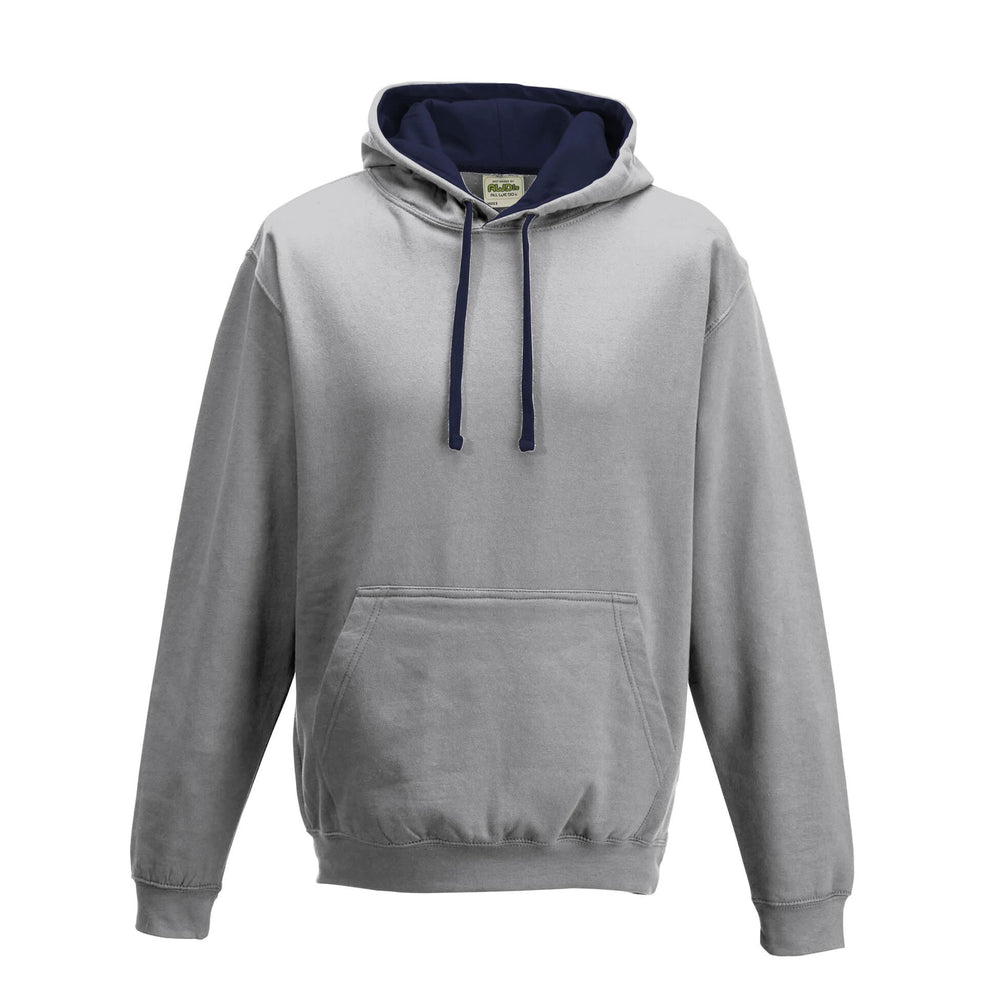 Just Hoods - Varsity Hoodie - Heather Grey/French Navy