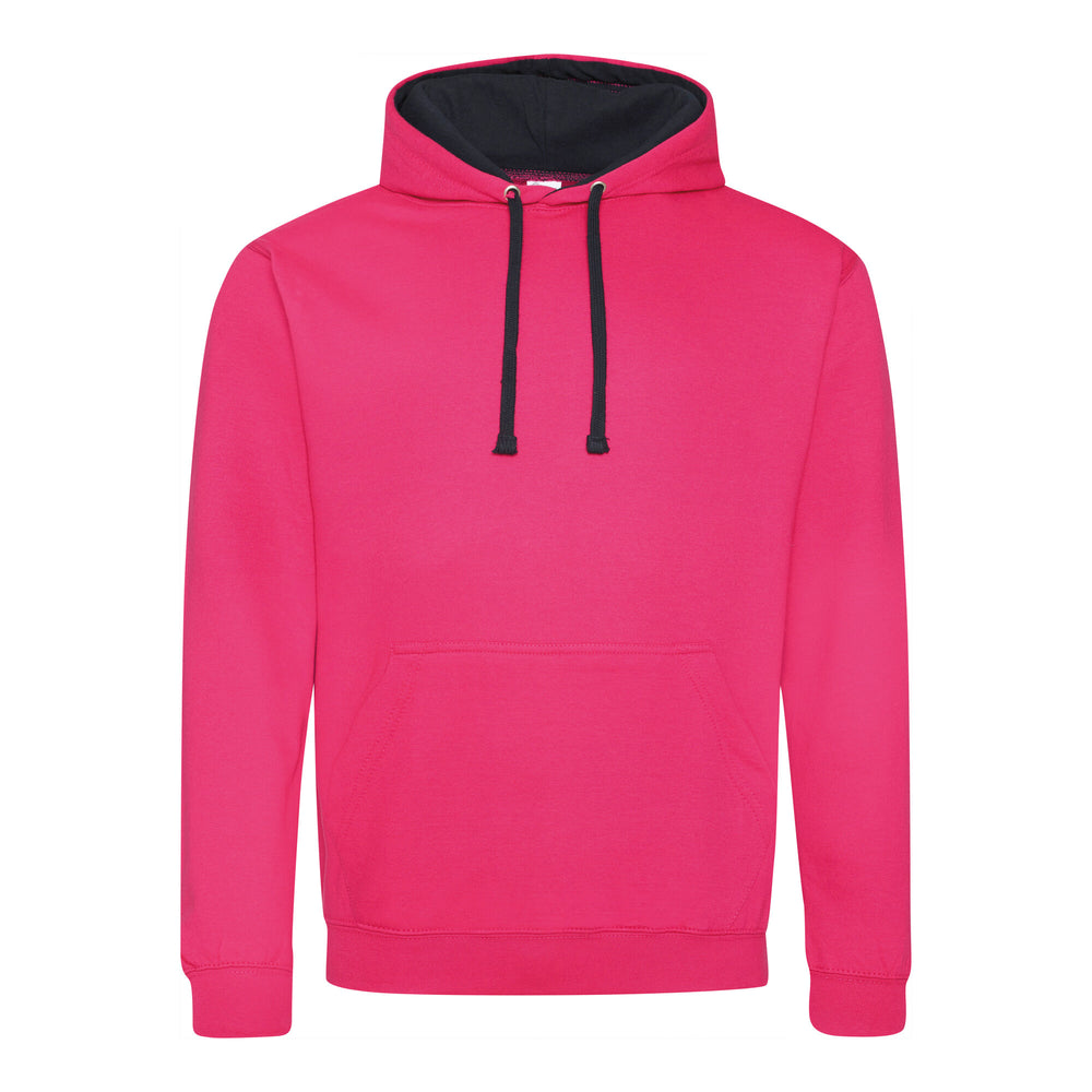 Just Hoods - Varsity Hoodie - Hot Pink/French Navy