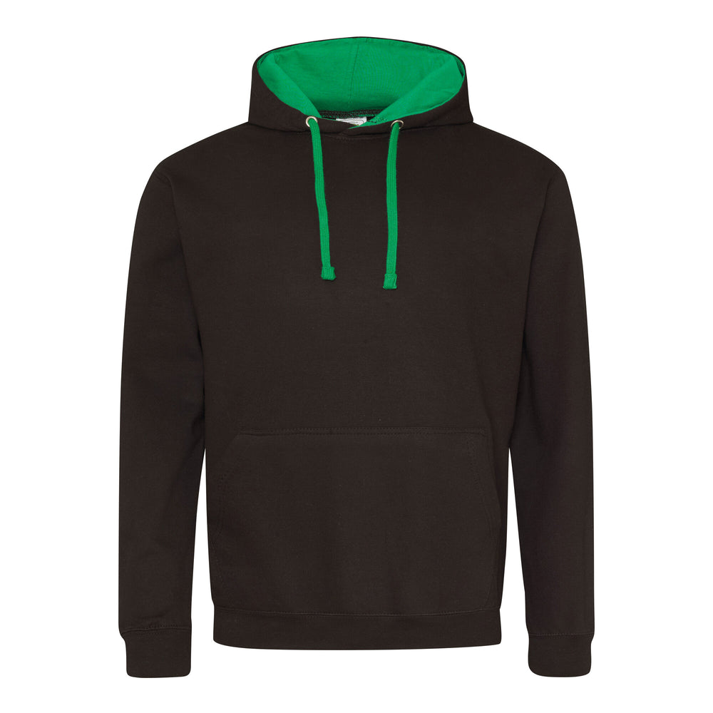 Just Hoods - Varsity Hoodie - Jet Black/Kelly Green