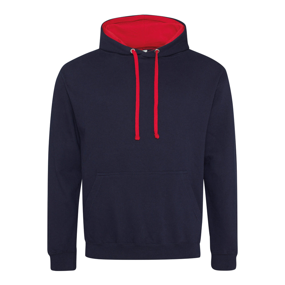Just Hoods - Varsity Hoodie - New French Navy/Fire Red