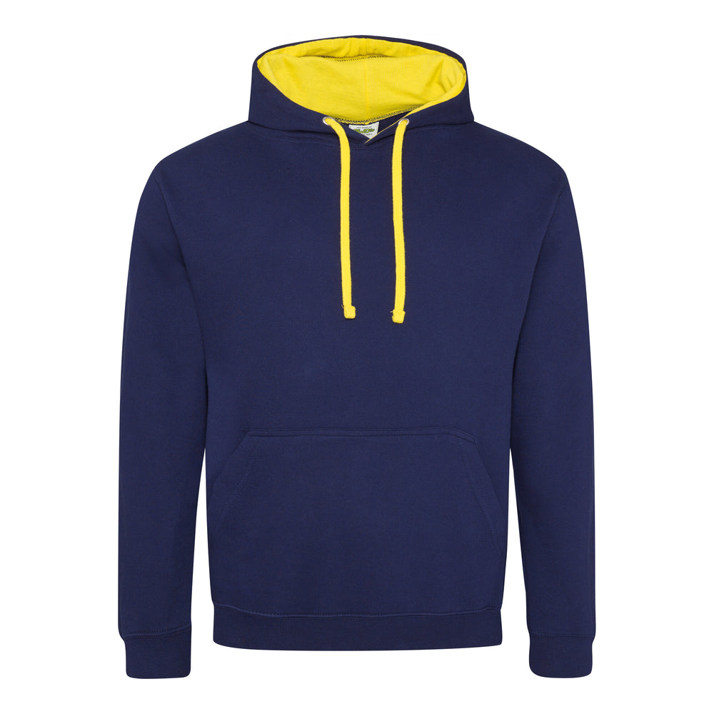 Just Hoods - Varsity Hoodie - Oxford Navy/Sun Yellow