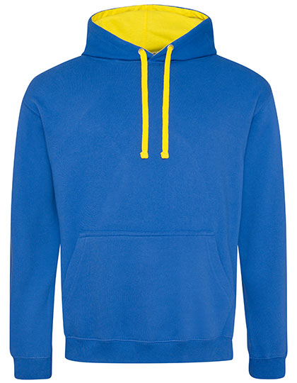 Just Hoods - Varsity Hoodie - Royal Blue/Sun Yellow
