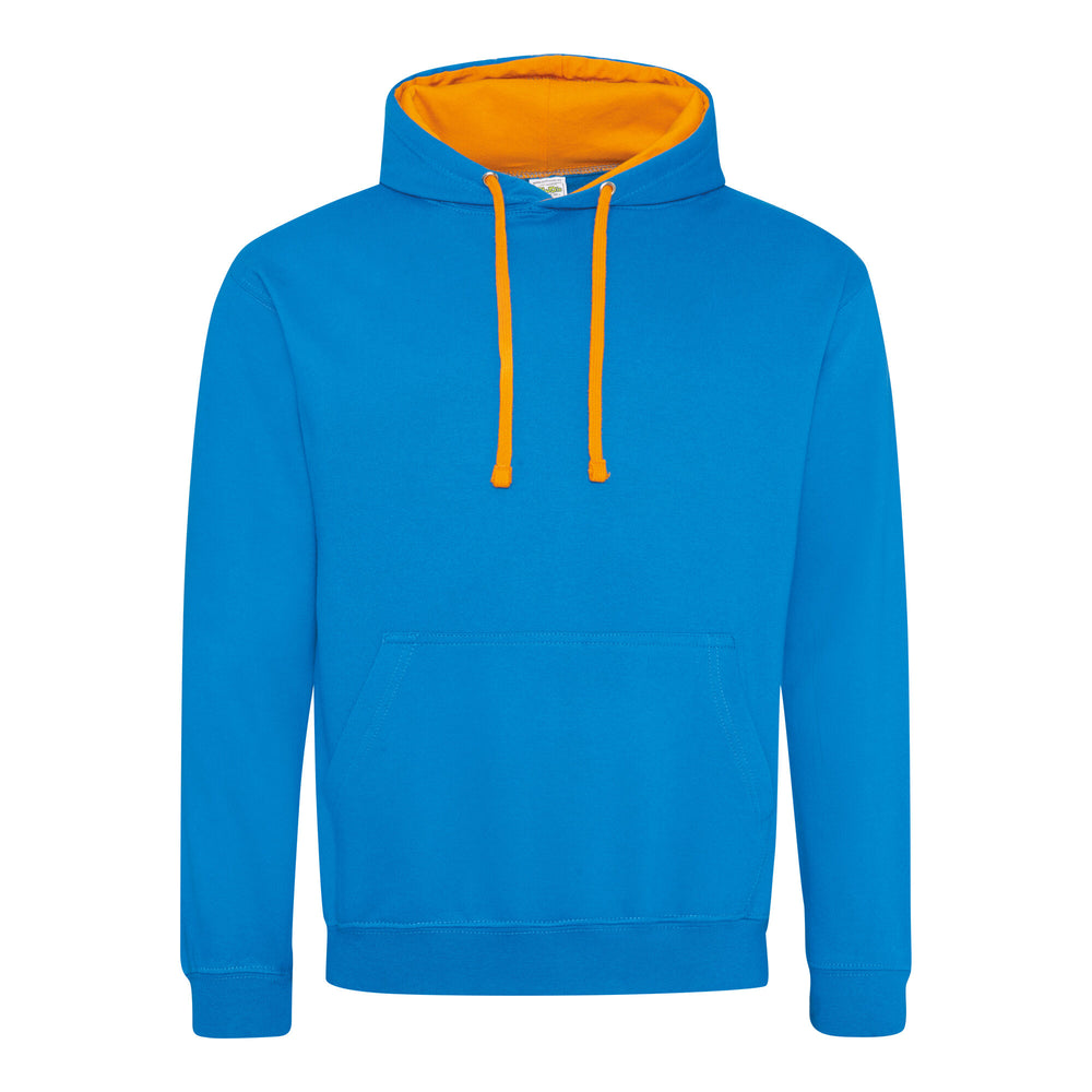 Just Hoods - Varsity Hoodie - Sapphire Blue/Orange Crush