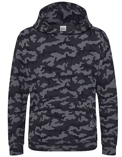 Just Hoods - Camo Kinder Hoodie - Black Camo
