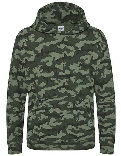 Just Hoods - Camo Kinder Hoodie - Green Camo