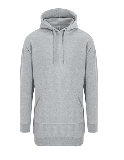 Just Hoods - Dames Hoodie Jurk - Heather Grey