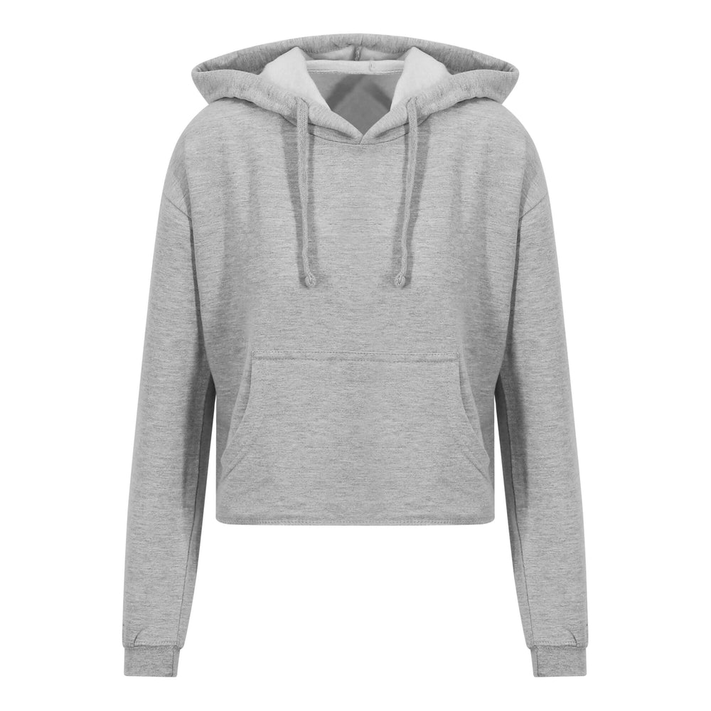 Just Hoods - Cropped Dames Hoodie - Heather Grey
