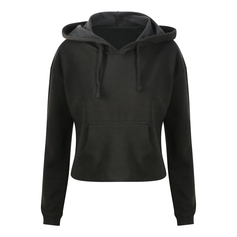 Just Hoods - Cropped Dames Hoodie - Jet Black