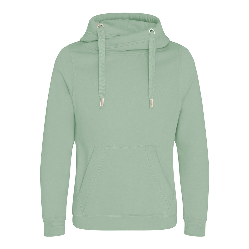 Just Hoods - Cross Neck Hoodie - Dusty Green