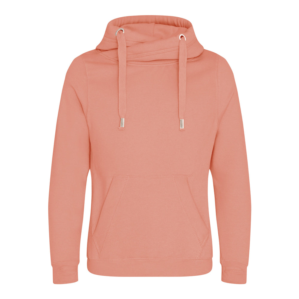 Just Hoods - Cross Neck Hoodie - Dusty Pink