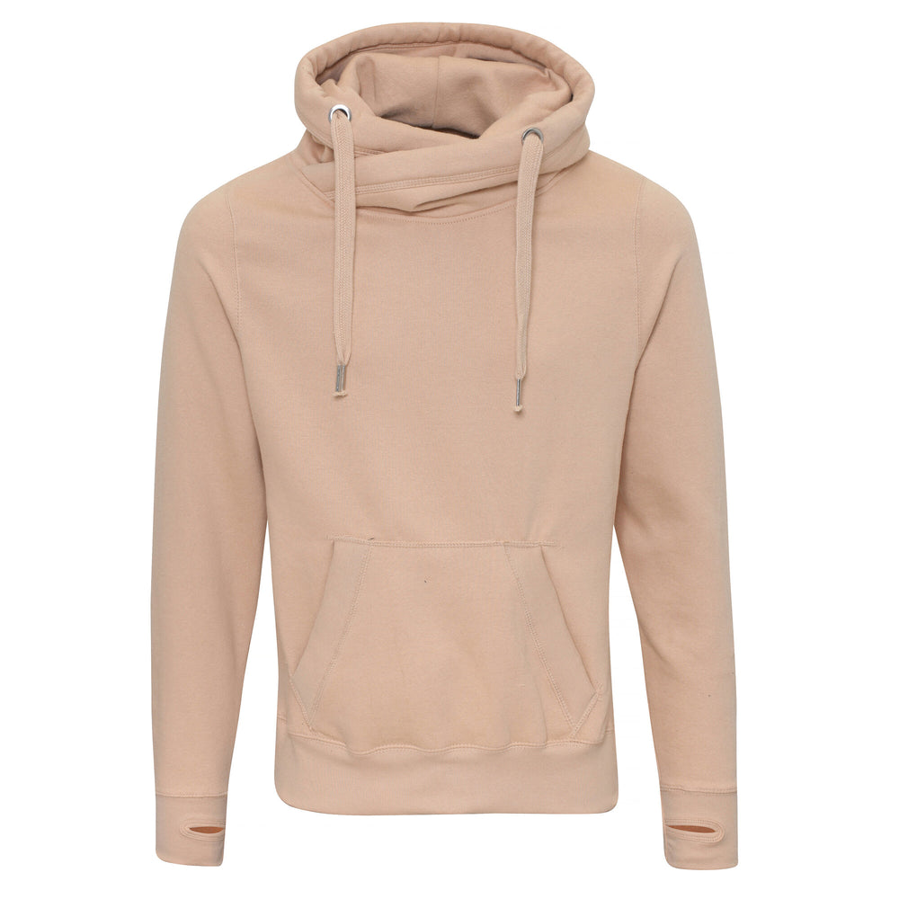 Just Hoods - Cross Neck Hoodie - Nude