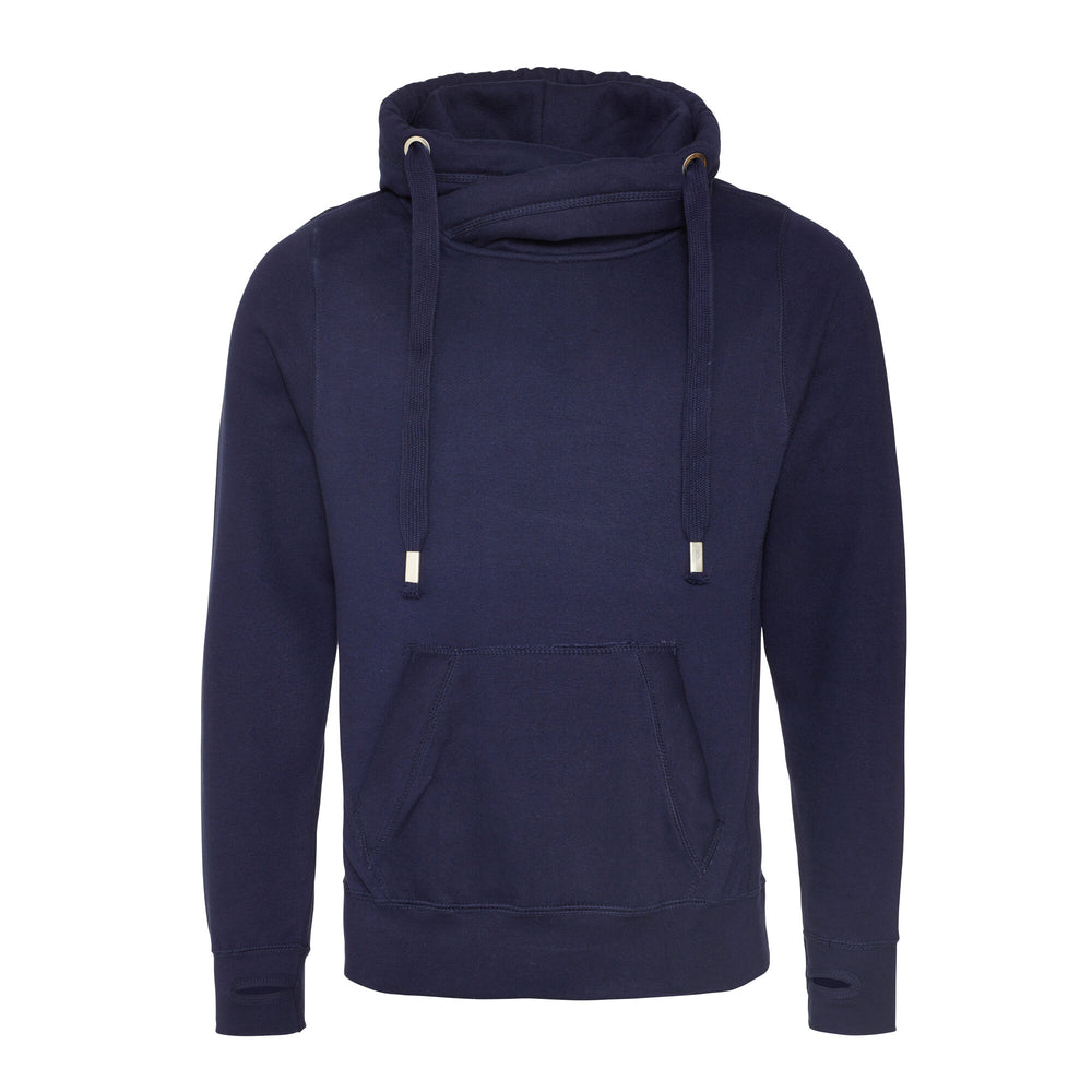 Just Hoods - Cross Neck Hoodie - Oxford Navy