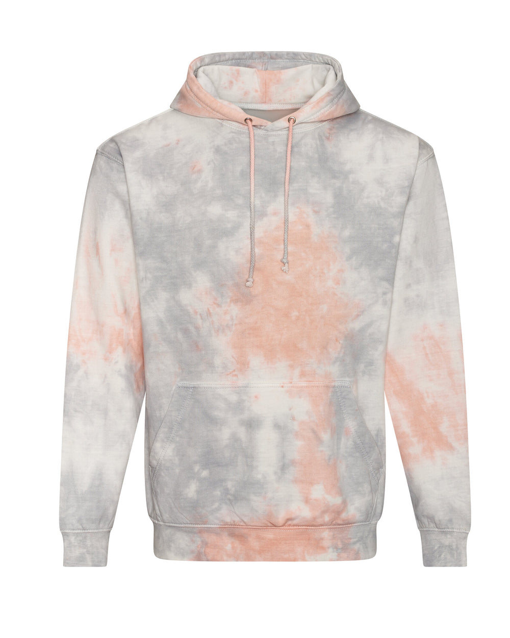 Just Hoods - Tie Dye Hoodie - Grey Pink Marble