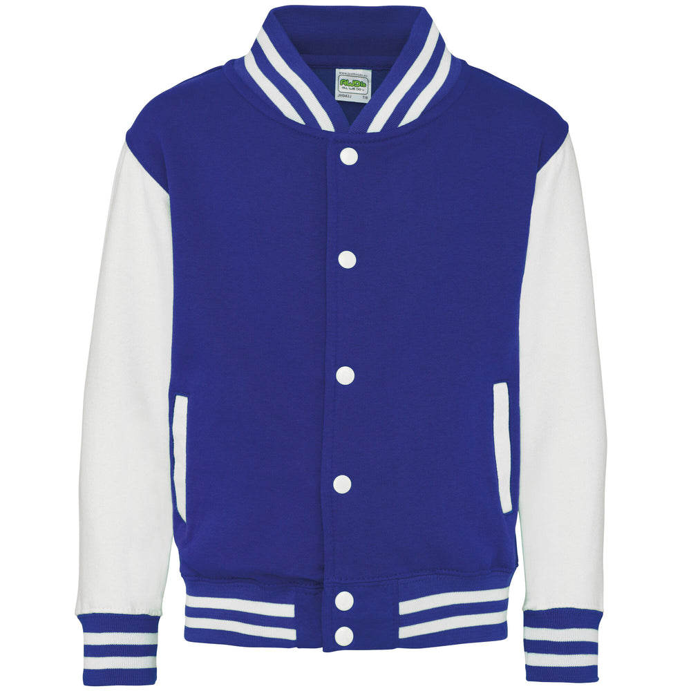 Just Hoods - Kids´ Varsity Jacket - Royal Blue / White