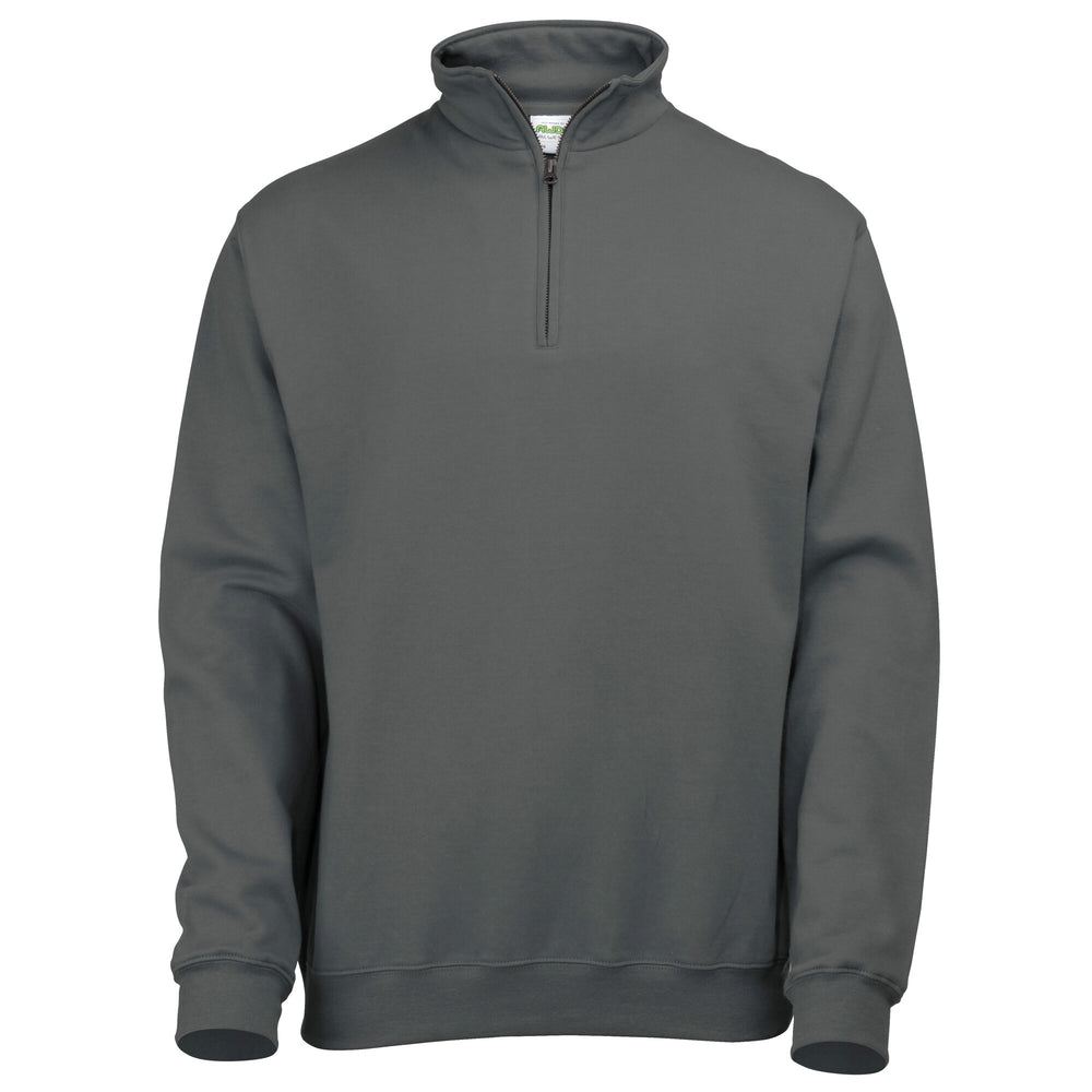 Just Hoods -  1/4 Zip Sweater - Charcoal (Heather)