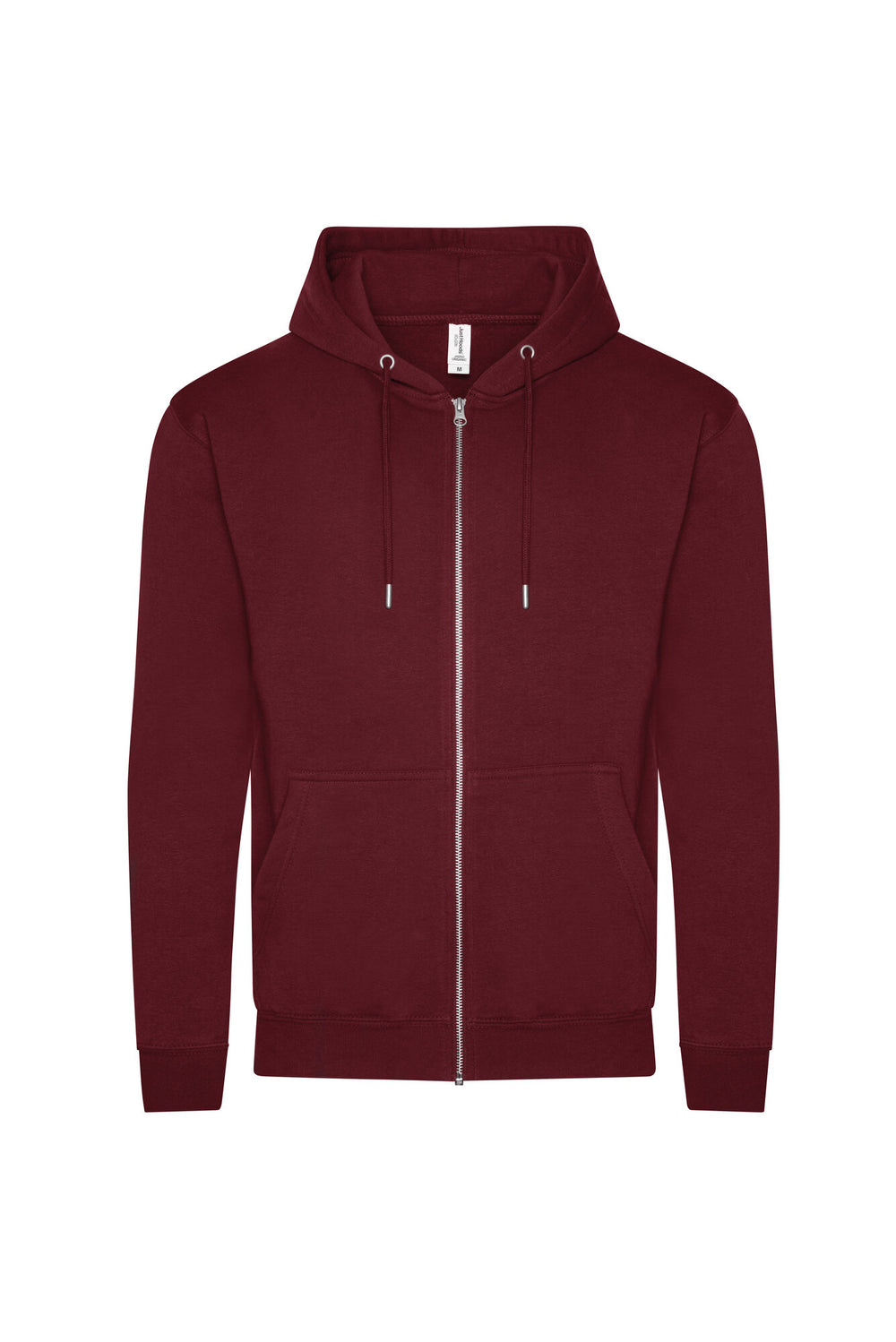 Just Hoods - Organic Hoodie met Rits - Burgundy