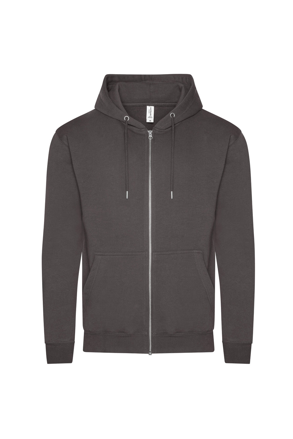 Just Hoods - Organic Hoodie met Rits - Charcoal (Heather)