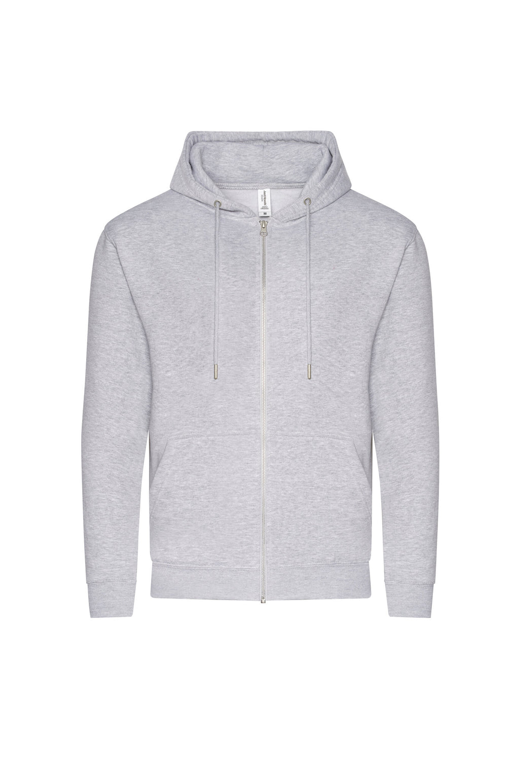 Just Hoods - Organic Hoodie met Rits - Heather Grey
