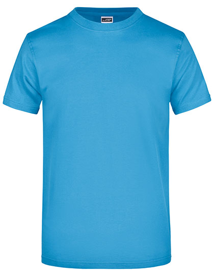 James & Nicholson - Rond Zwaargewicht T-Shirt - Aqua