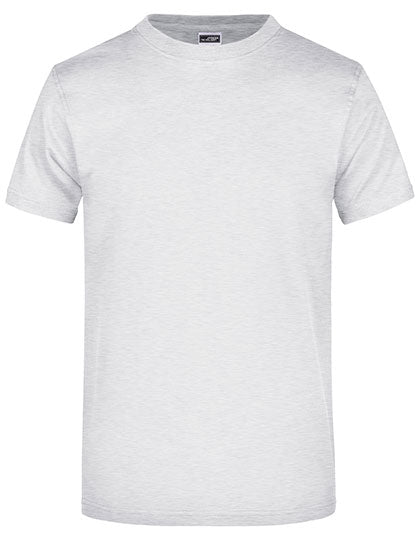 James & Nicholson - Rond Zwaargewicht T-Shirt - Ash (Heather)