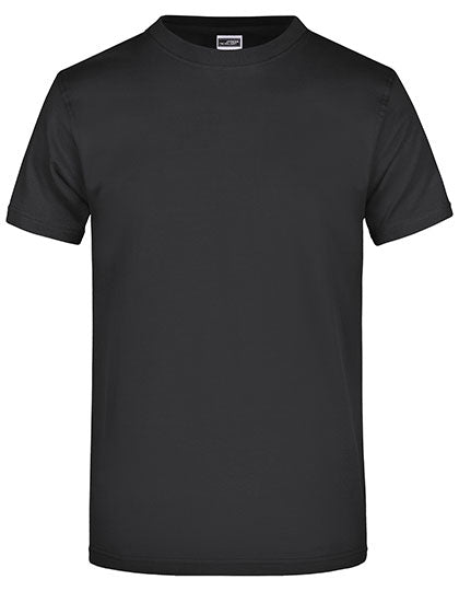 James & Nicholson - Rond Zwaargewicht T-Shirt - Black