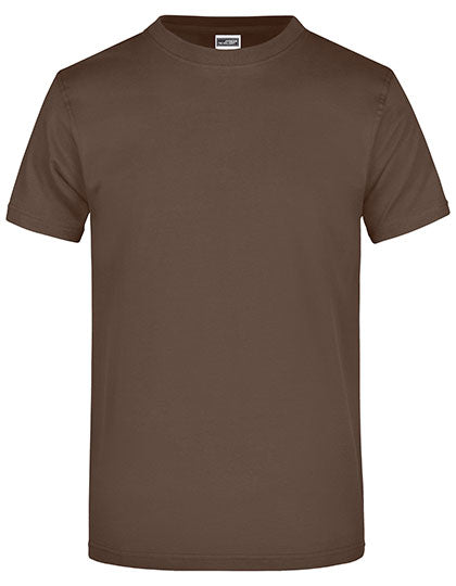 James & Nicholson - Rond Zwaargewicht T-Shirt - Brown