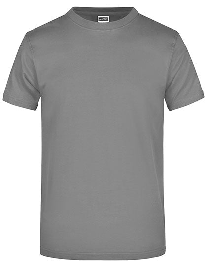 James & Nicholson - Rond Zwaargewicht T-Shirt - Dark Grey (Effen)