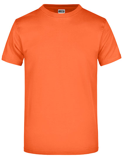 James & Nicholson - Rond Zwaargewicht T-Shirt - Dark Orange