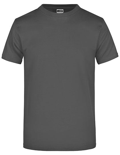 James & Nicholson - Rond Zwaargewicht T-Shirt - Graphite (Effen)
