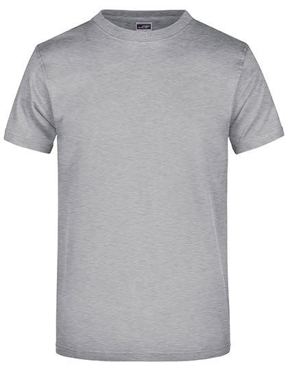 James & Nicholson - Rond Zwaargewicht T-Shirt - Grey Heather