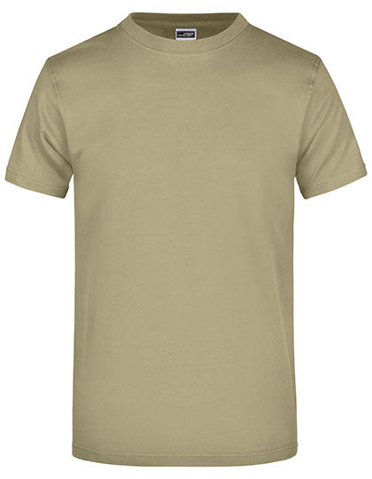 James & Nicholson - Rond Zwaargewicht T-Shirt - Khaki