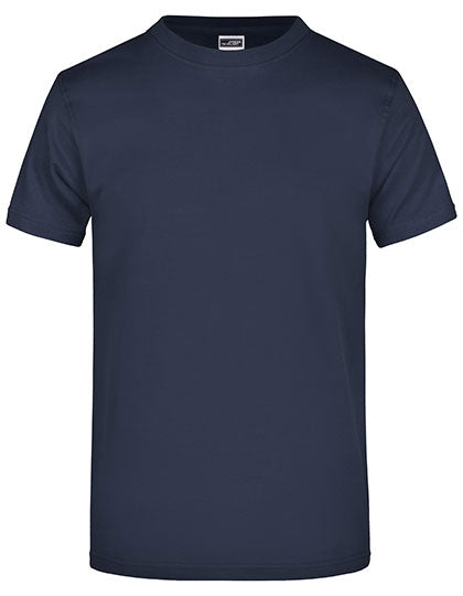 James & Nicholson - Rond Zwaargewicht T-Shirt - Navy