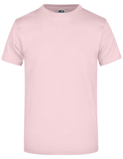 James & Nicholson - Rond Zwaargewicht T-Shirt - Rose