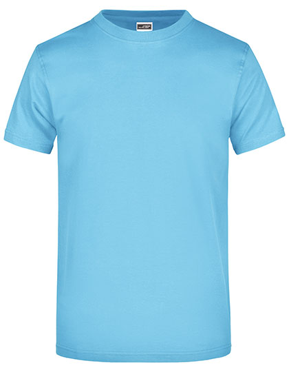 James & Nicholson - Rond Zwaargewicht T-Shirt - Sky Blue
