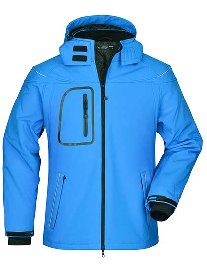 James & Nicholson - Winter Softshel Jas - Aqua