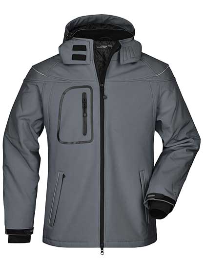 James & Nicholson - Winter Softshel Jas - Carbon