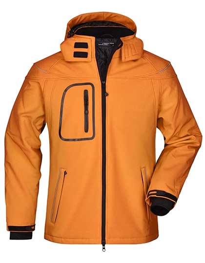 James & Nicholson - Winter Softshel Jas - Orange