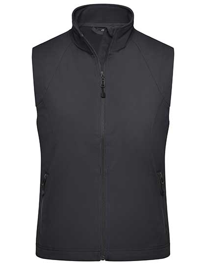 James & Nicholson - Softshell Dames Bodywarmer - Black