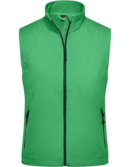 James & Nicholson - Softshell Dames Bodywarmer - Green