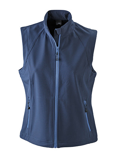 James & Nicholson - Softshell Dames Bodywarmer - Navy